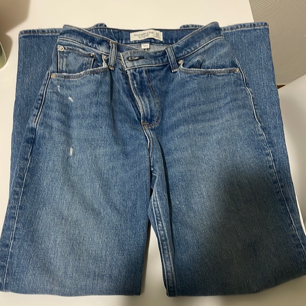 Abercrombie & fitch 90’ straight ultra high rise 24/00s curve love